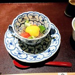 一本木石橋 - 夏野菜に卵黄ソース
