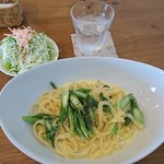 マハロ - 鹿追産アスパラのクリームパスタ Aセット  1,000円(税込)