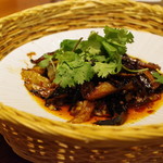 蓮香 - 茄子、自家製干し肉、発酵唐辛子の麻婆茄子風