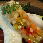 Bar&Restaurant COCONOMA - 真鯛のヴァプール　エスカベッシュゼリーとライムの泡