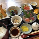 天ぷら 串割烹 なかなか 室屋 - なかなか定食1880円