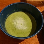 Matsuyama Cafe - ほうれん草のスープ。具がないので、器はカップの方が飲みやすいかも。