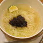レンゲ - ちしゃとうの汁麺　明石産の生海苔のせ