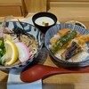 うどん 有田 - 料理写真:【2019/6】ミニおろしぶっかけ＋ミニ天丼