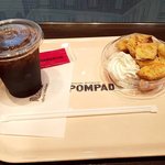 ポンパドウル - モーニングセット（フレンチトースト・アイスコーヒー）