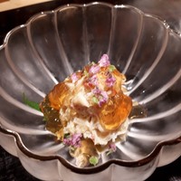 汐見 - 焼き茄子と本ずわい蟹の三杯酢