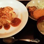 Furaipan - 111217東京　ふらいぱん　サービスランチ（オムライス550円）