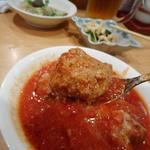 とんぺい - ミートボールのトマト煮はビールに合います
