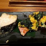 赤坂ごだいご はなれ - お魚定食　金目鯛の卵けんちん焼き銀鮭粕漬け焼魚2種盛り