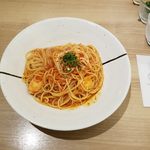 ハシヤ - チキンのトマトソーススパゲッティ大盛全景
