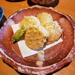 Kuusou Shunsai Raijin - レンコンの豚肉はさみ揚げ 545円