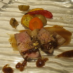 リストランテ サクラ - 白金豚の炭火焼き　フダンソウとりんごのモスタルダ