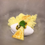 ラ・ファソン 古賀 - ココナッツアイス、パッションフルーツ ＆ パイナップルのグラニテ