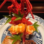 有栖川 清水 - 焼き物  伊勢海老唐墨焼き
                    のどぐろ塩焼き  酢橘
                    牛ヒレ焼き和風
                         トリュフソース   はじかみ