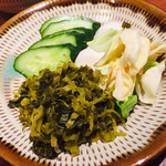六峰館 - 朝食、バイキングの漬物