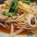 菜香新館 - 牛センマイのボイルねぎしょうが添え