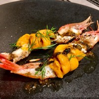 ピアット ディ テアトロ ヒビ - ボタン海老 雲丹添え
