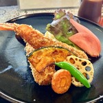 道の駅 あいお - 【えびフライ定食(極上) 1,320円】メインプレート