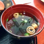 道の駅 あいお - 【えびフライ定食(極上) 1,320円】お吸い物