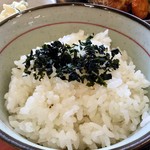 道の駅 あいお - 【えびフライ定食(極上) 1,320円】ごはん