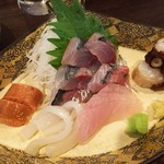 金町製麺 - 刺身盛り合わせ