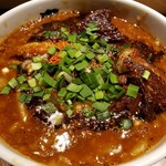 カラシビつけ麺　鬼金棒 - 特製カラシビつけ麺(増増) のつけ汁