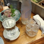 駒形どぜう - 焼酎(600円）＋ミネラルウォーター(300円）