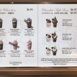 GODIVA chocolatier - メニュー