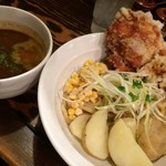 日の出らーめん - 北海道剛つけ麺 唐揚げ