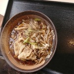 ゆで太郎 - 肉舞茸蕎麦温500円！