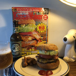 ダコタ ラスティック テーブル - ベーコンチーズバーガー￥１２５０