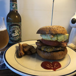 ダコタ ラスティック テーブル - ベーコンチーズバーガー￥１２５０