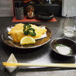 和幸寿司 - 竹の子の天ぷら ＆ 冷酒（黒龍 吟十八号）