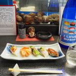 和幸寿司 - にぎり5貫おまかせ ＆ 冷酒（I LOVE SUSHI）