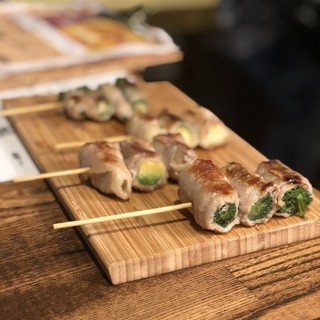 野菜巻き串焼 もつ鍋umacomeon_0