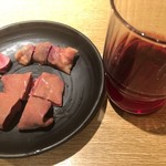 麺屋一燈 - おつまみ＋赤ワイン