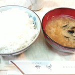 とんかつ赤尾 - ご飯&しじみ汁