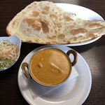 Nanglo Ghar - カレーナンセット（チキンカレー）750円