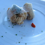 アーリア ディ タクボ - 北海道産 真鱈白子と肉厚椎茸のセモリナ粉フリット 融点の低いラルドを合せて1