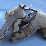 アーリア ディ タクボ - 北海道産 真鱈白子と肉厚椎茸のセモリナ粉フリット 融点の低いラルドを合せて3