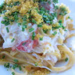 アーリア ディ タクボ - 北海道産 毛蟹と白菜のタリオリーニ サルデーニャ産 唐墨添え1