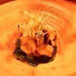 龍吟 - やわらかな煮アワビとなると若布、三福海苔の冷製