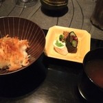 龍吟 - 抹茶の炊き込みご飯　駿河湾の桜えびと共に