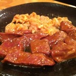焼肉問屋 牛蔵 - ハツ　￥３１５　と　特上豚ミノ　￥３９９