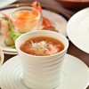 香港1997 - 料理写真:蟹肉とフカヒレの茶碗蒸し