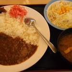 Matsuya - 創業ビーフカレー大盛り＋生野菜