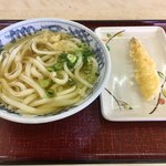 まんぷく堂 - かけうどん、海老天と一緒に！