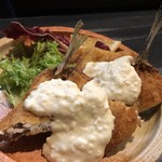 圭蔵 - 鯵フライの砂丘らっきょうタルタルソース