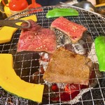 たまには焼肉 - 松坂牛盛り合わせ