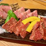 たまには焼肉 - 松坂牛盛り合わせ
